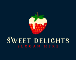 Sweet Strawberry Cream logo design