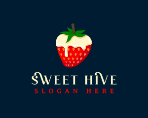 Sweet Strawberry Cream logo design