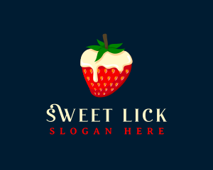 Sweet Strawberry Cream logo design