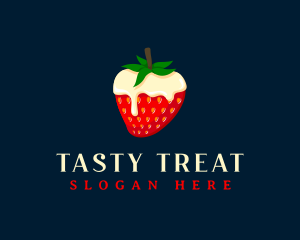 Edible - Sweet Strawberry Cream logo design