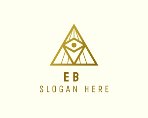 Gold Eye Pyramid logo design