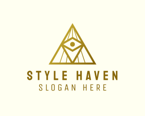 Souvenir Shop - Gold Eye Pyramid logo design