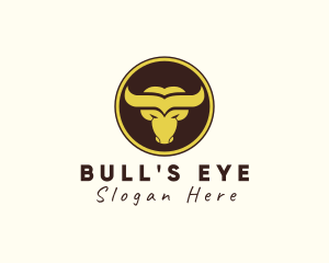 Modern Bull Coin logo design