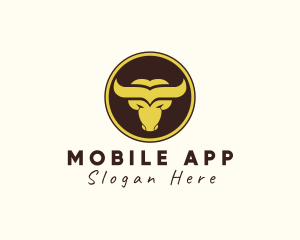Cow - Modern Bull Coin logo design