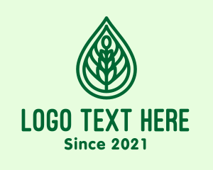 Essential Oil - Green Plant Oil Extract logo design