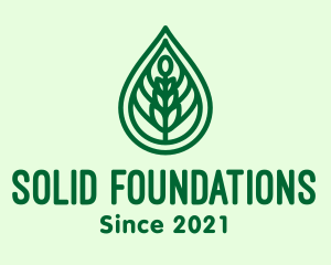 Liquid - Green Plant Oil Extract logo design