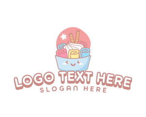 Ice Cream Dessert Logo