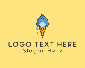 Sugar - Ice Cream Bird logo design