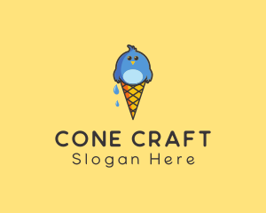 Ice Cream Bird  logo design