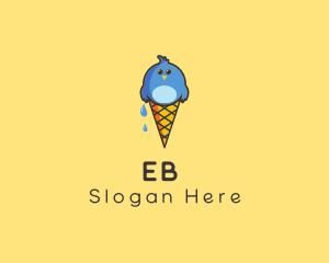 Food - Ice Cream Bird logo design