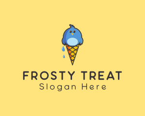 Popsicle - Ice Cream Bird logo design