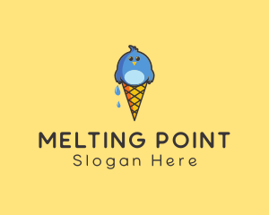 Melting - Ice Cream Bird logo design
