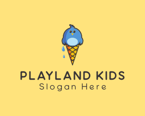 Ice Cream Bird  logo design