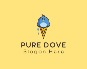 Ice Cream Bird  logo design