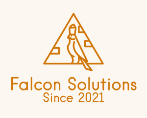 Orange Egypt Falcon  logo design