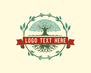 Ecology - Natural Tree Garden logo design