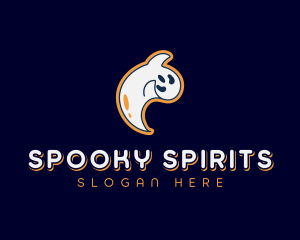 Spooky Haunted Ghost logo design