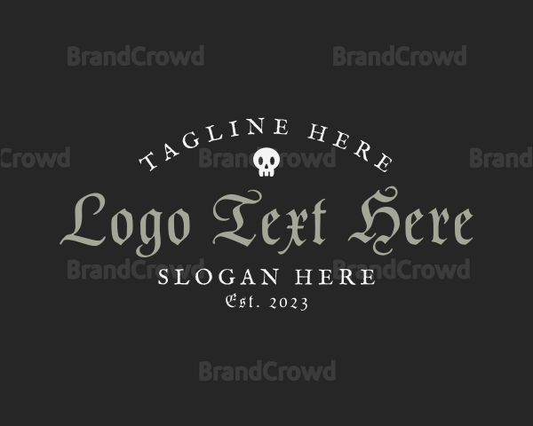 Skeleton Skull Brand Logo