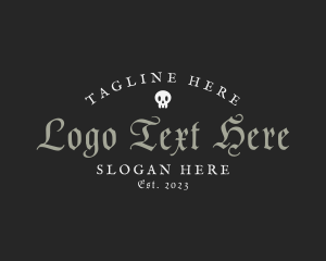 Gothic - Skeleton Skull Brand logo design