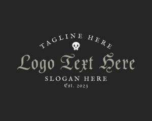 Skeleton Skull Brand Logo