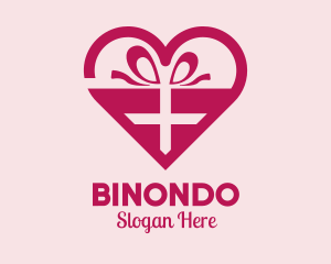 Valentine's Day Heart Present  Logo