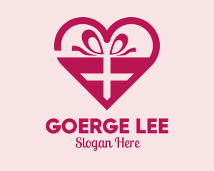 Valentine's Day Heart Present  Logo