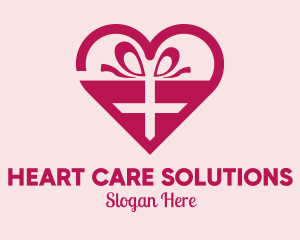 Valentine's Day Heart Present  logo design