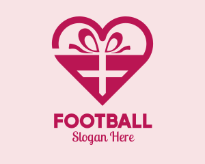 Valentine - Valentine's Day Heart Present logo design