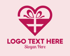 Valentines - Valentine's Day Heart Present logo design