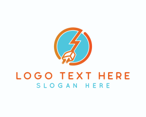 Sustainable - Plug Electricity Lightning logo design