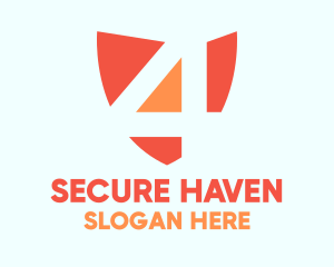 Privacy - Security Shield Four logo design