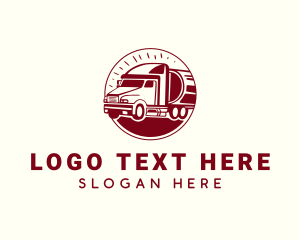 Fuel - Oil Tanker Truck logo design