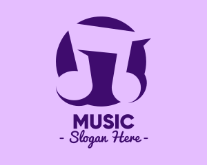 Purple Musical Note logo design