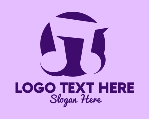 Purple Musical Note Logo