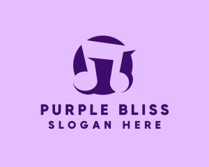 Purple Musical Note logo design