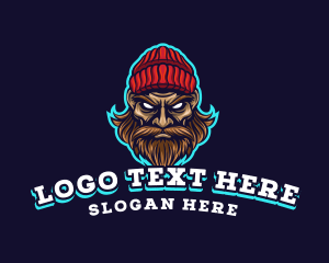 Moustache - Bearded Lumberjack Gaming logo design