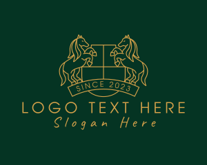 Horse Shield Crest Logo