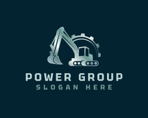 Excavator Cog Digger Logo