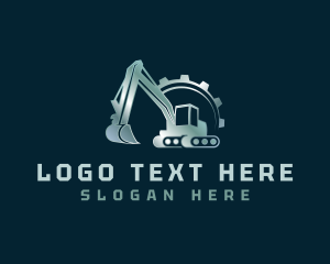 Excavator Cog Digger Logo