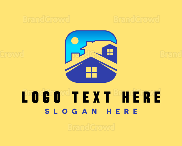 Modern House Roof Logo