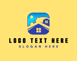 Rental - Modern House Roof logo design