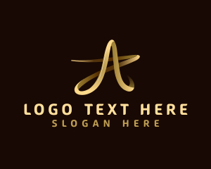 Celebrity - Premium Star Swoosh Letter A logo design