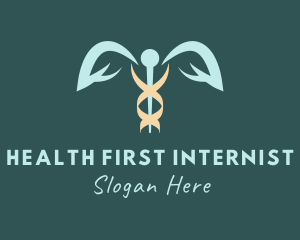 Internist - Clinic Physician Caduceus logo design