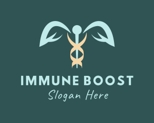 Immunologist - Clinic Physician Caduceus logo design