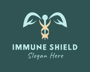 Immunologist - Clinic Physician Caduceus logo design