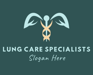 Clinic Physician Caduceus logo design