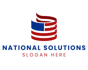 National - American National Flag logo design