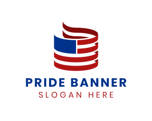 American National Flag logo design