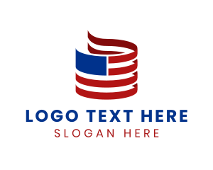 Liberal - American National Flag logo design