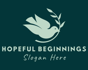Hope - Holy Spirit Bird Leaf logo design
